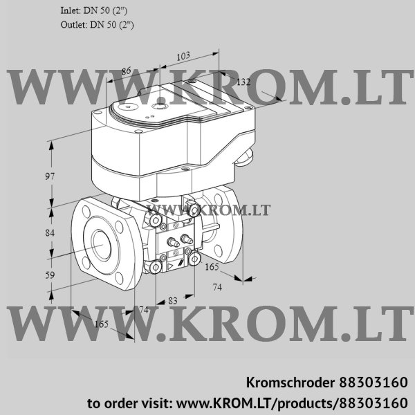 Kromschroder IFC 350/50F05-32MMMM/20-30W3E, 88303160 linear flow control, 88303160