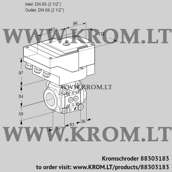 Kromschroder IFC 365/65R05-32PPPP/20-60W3E-I, 88303183 linear flow control, 88303183