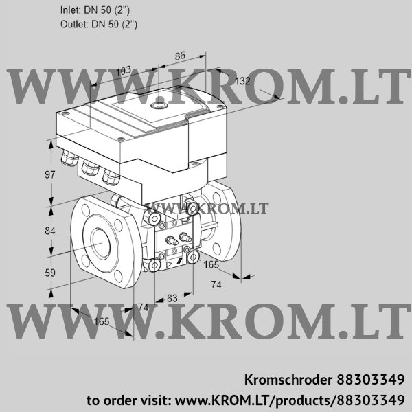 Kromschroder IFC 350/50F05-40MMPP/20-60W3E-I, 88303349 linear flow control, 88303349