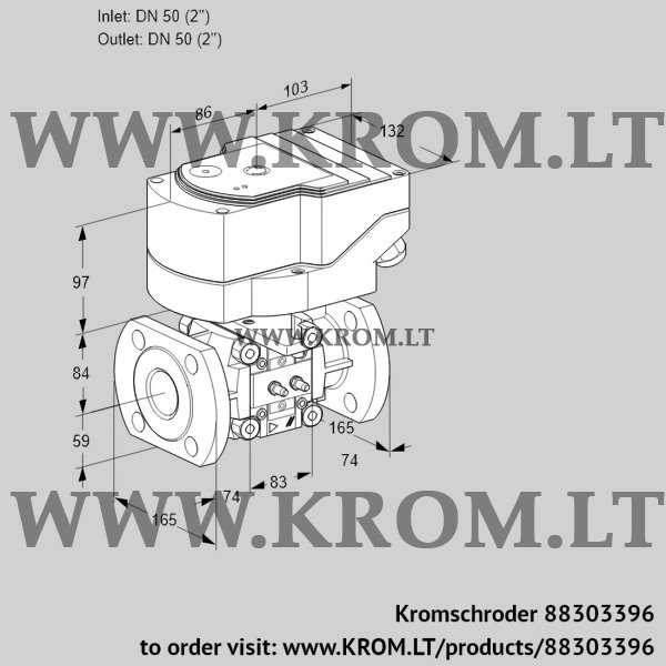 Kromschroder IFC 350/50F05-32MMMM/20-60W3TR10, 88303396 linear flow control, 88303396