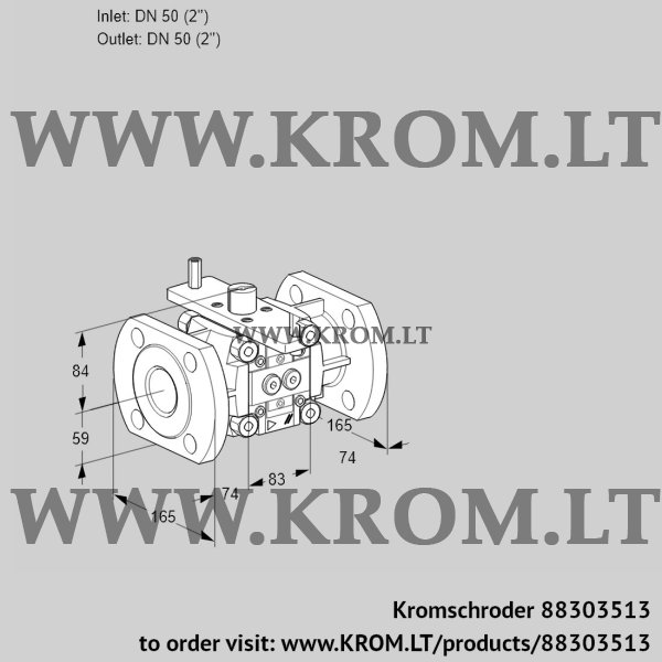 Kromschroder VFC 350/50F05-40PPMM, 88303513 linear flow control, 88303513