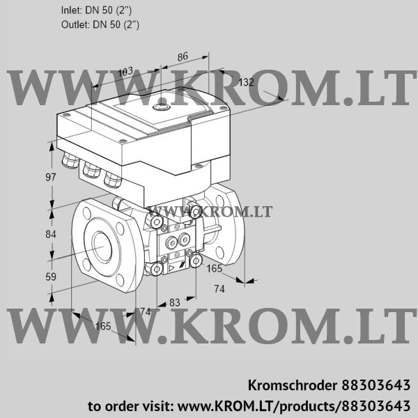 Kromschroder IFC 350/50F05-40PPPP/20-30W3E-I, 88303643 linear flow control, 88303643