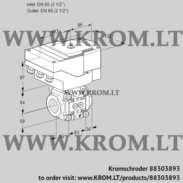 Kromschroder IFC 365/65R05-40PPPP/40A2AR10-I, 88303893 linear flow control, 88303893