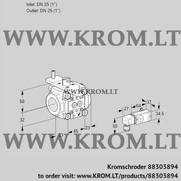 Kromschroder VFC 125/25R05-15PP-2, 88303894 linear flow control, 88303894