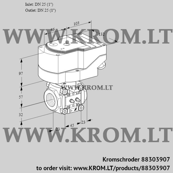 Kromschroder IFC 125/25R05-20MMPP/40A2A, 88303907 linear flow control, 88303907