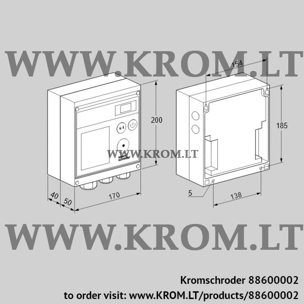 Kromschroder BCU 370WI1FEU0D3, 88600002 burner control unit, 88600002