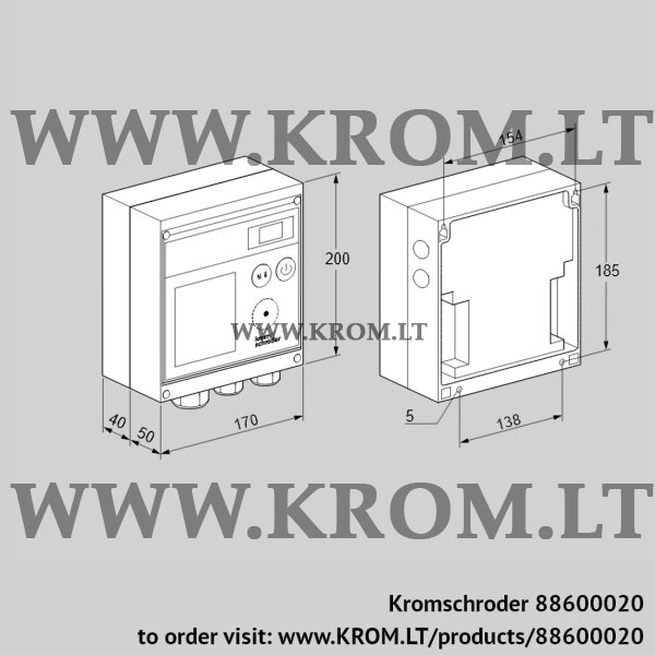 Kromschroder BCU 370WI1FEU0D1, 88600020 burner control unit, 88600020