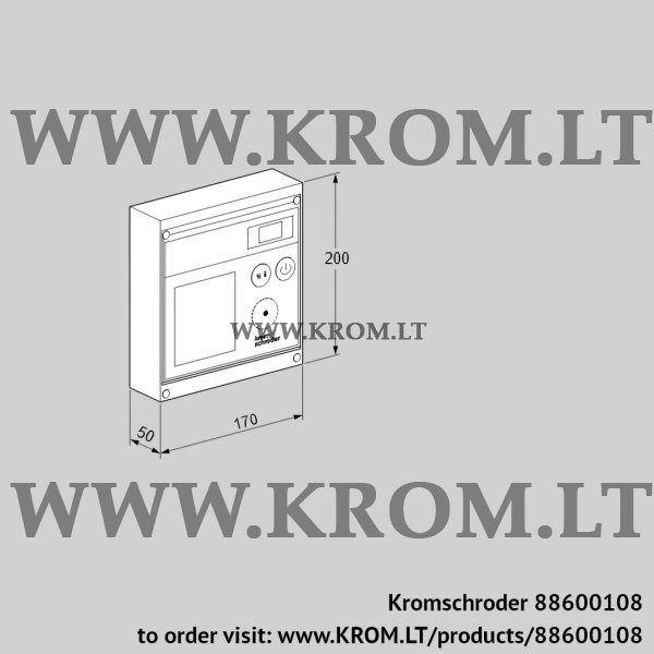 Kromschroder BCU 370WI1FEU0D3V, 88600108 burner control unit, 88600108