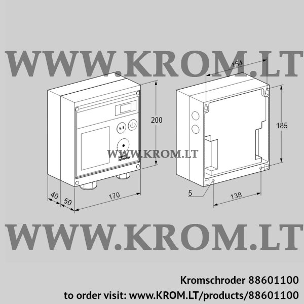 Kromschroder BCU 370WFEU0D1B1, 88601100 burner control unit, 88601100