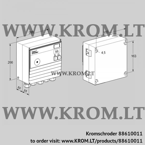 Kromschroder BCU 460-3/1W3GB, 88610011 burner control unit, 88610011