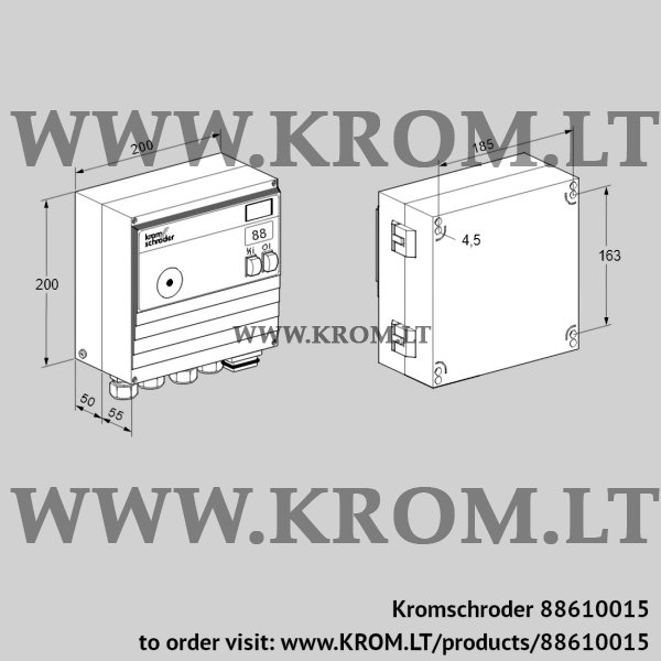 Kromschroder BCU 460-3/2W8GBS2B1/1, 88610015 burner control unit, 88610015