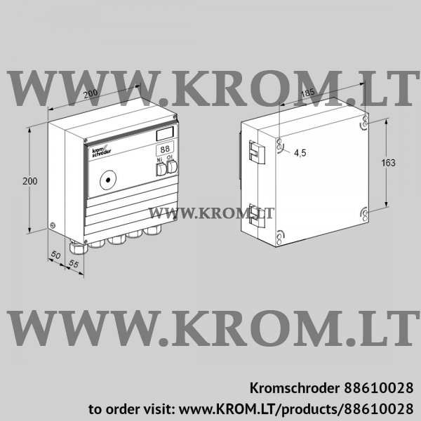 Kromschroder BCU 460-5/1W3GB, 88610028 burner control unit, 88610028