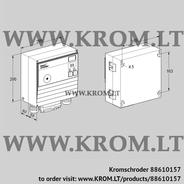 Kromschroder BCU 465-5/1LW3GBPA, 88610157 burner control unit, 88610157