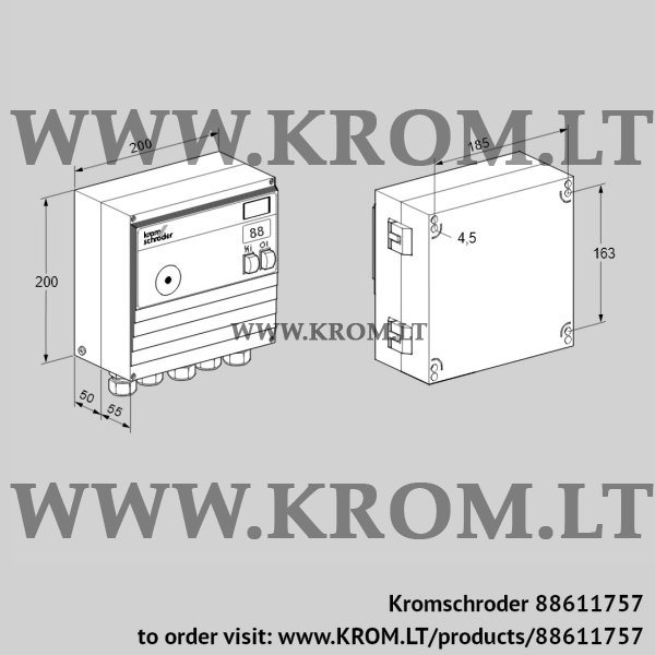 Kromschroder BCU 465-3/1LW8GBD3S2AB1/2E1, 88611757 burner control unit, 88611757