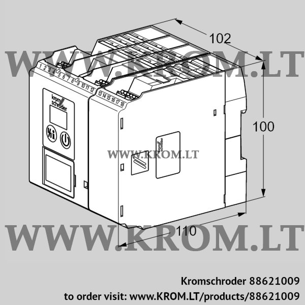 Kromschroder FCU 500WC1F0H0K0-E, 88621009 protective system control, 88621009