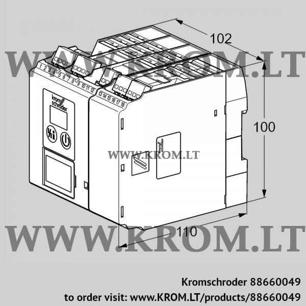 Kromschroder BCU 570WC0F2U0K2-E, 88660049 burner control unit, 88660049