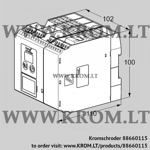 Kromschroder BCU 570WC0F2U0K1-E, 88660115 burner control unit, 88660115