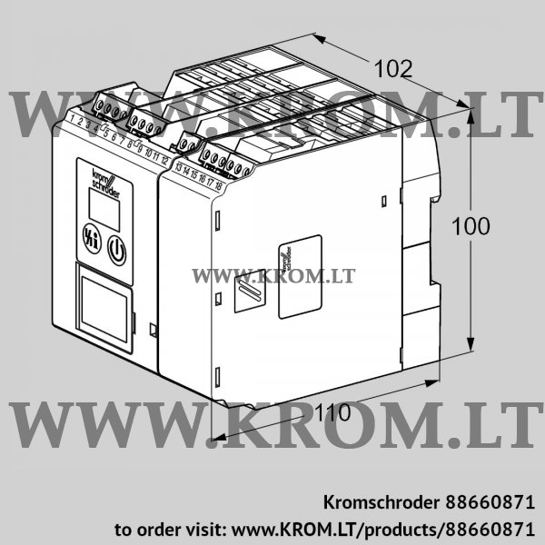 Kromschroder BCU 570WC0F2U0K1-E, 88660871 burner control unit, 88660871