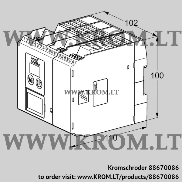 Kromschroder BCU 565WC0F3U0D0K0-E, 88670086 burner control unit, 88670086