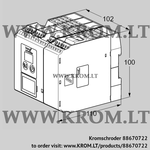 Kromschroder BCU 560WC0F1U0D0K1-E, 88670722 burner control unit, 88670722